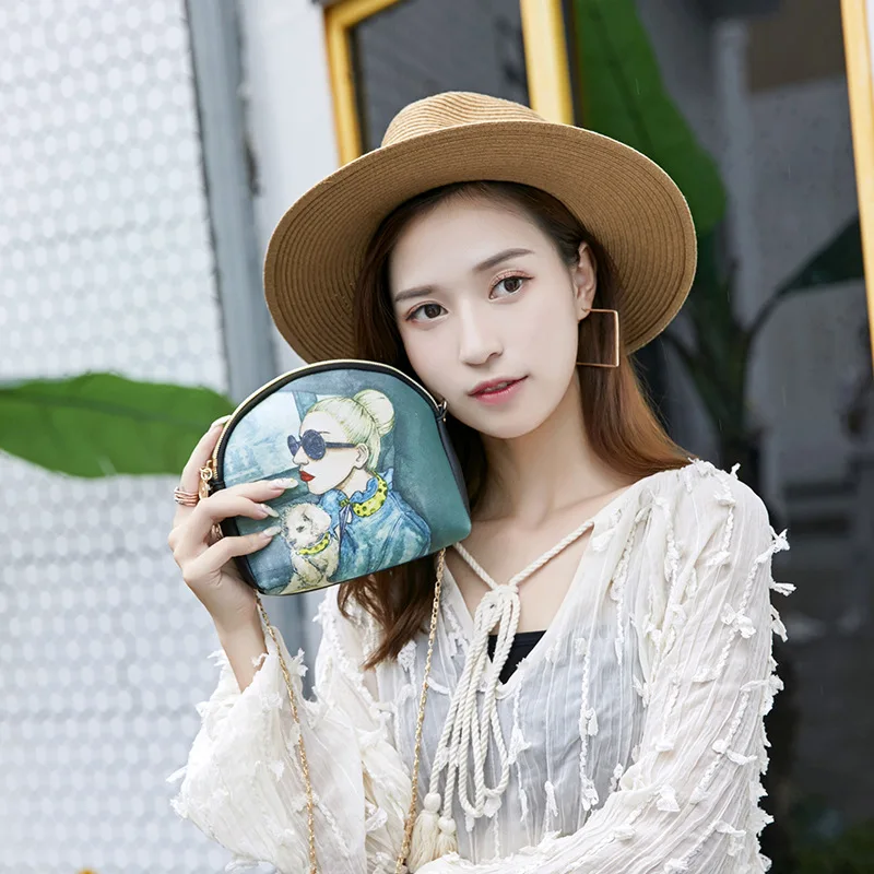 Женский кошелек из искусственной кожи с мультяшной цепочкой новинка 2019 для