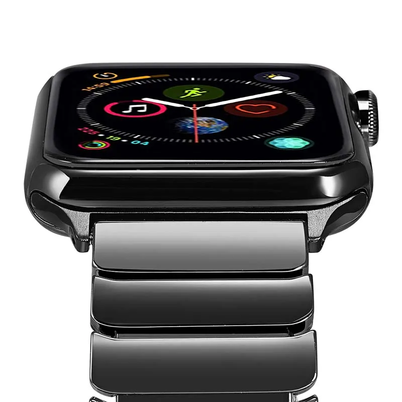 Керамический ремешок для часов iWatch Apple Watch 44 мм 42 мм 40 мм 38 мм серия 5 4 3 2 1 для женщин и мужчин ремешок с застежкой Butterlfy
