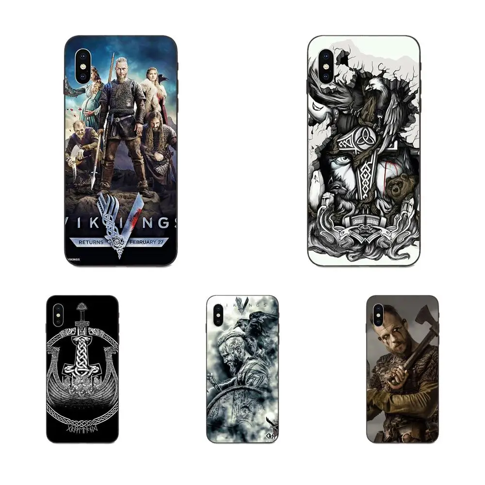 Роскошный Вертикальный чехол для телефона Apple iPhone 11 X XS Max XR Pro 4 4S 5 5S SE 6 6S 7 8 Plus Vikings