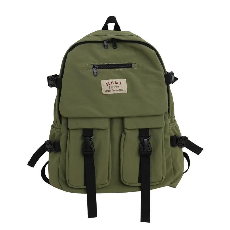 

College style double webbing double pocket design versatile boys and girls school bag casual backpack