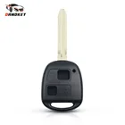 Dandkey 10 шт.лот 2-кнопочный чехол для дистанционного ключа для TOYOTA CAMRY RAV4 PRADO COROLLA TARAGO AVENSIS AVALON EHCO чехол для автомобильного ключа
