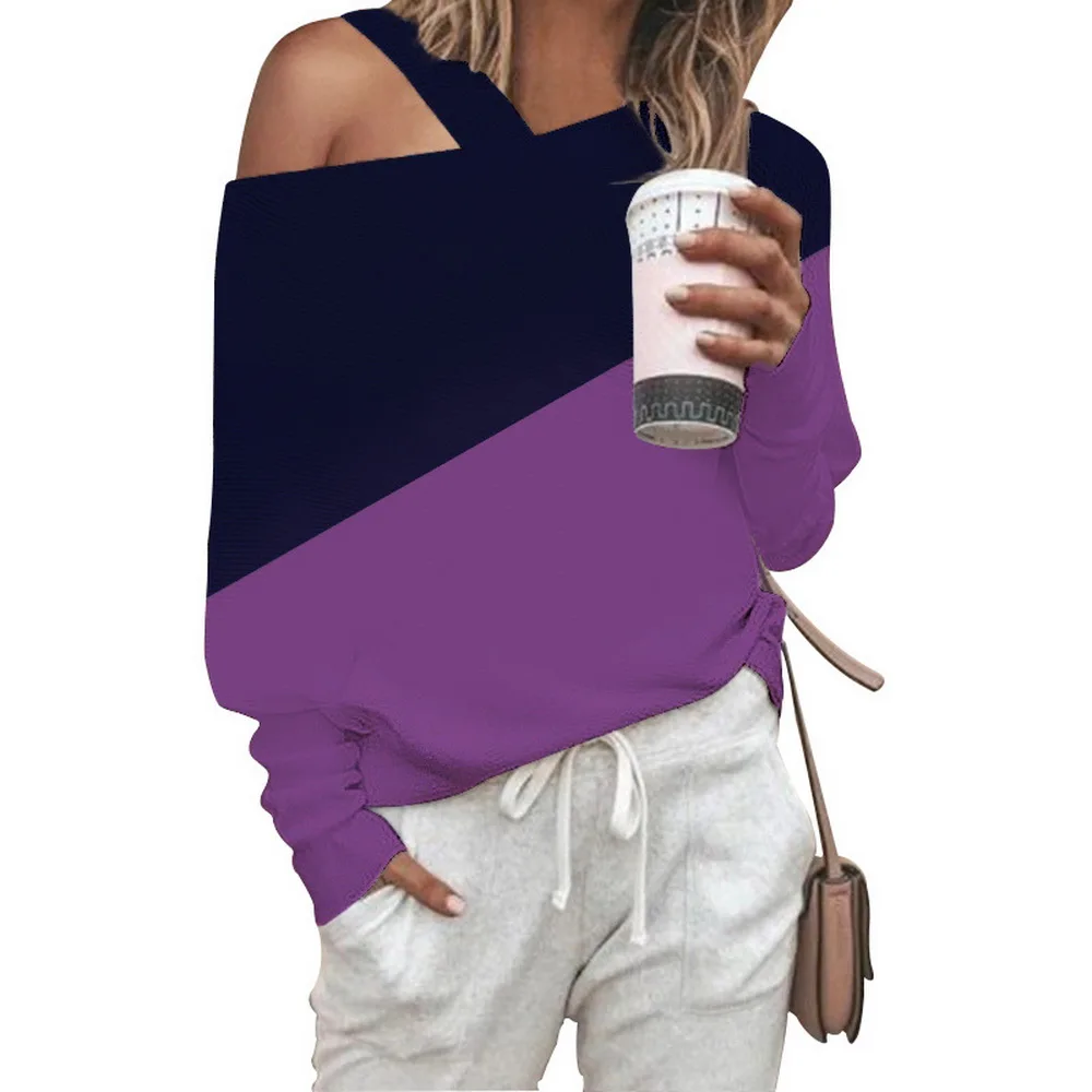 Loozykit Женская Осенняя футболка с длинными рукавами сексуальная без бретелек