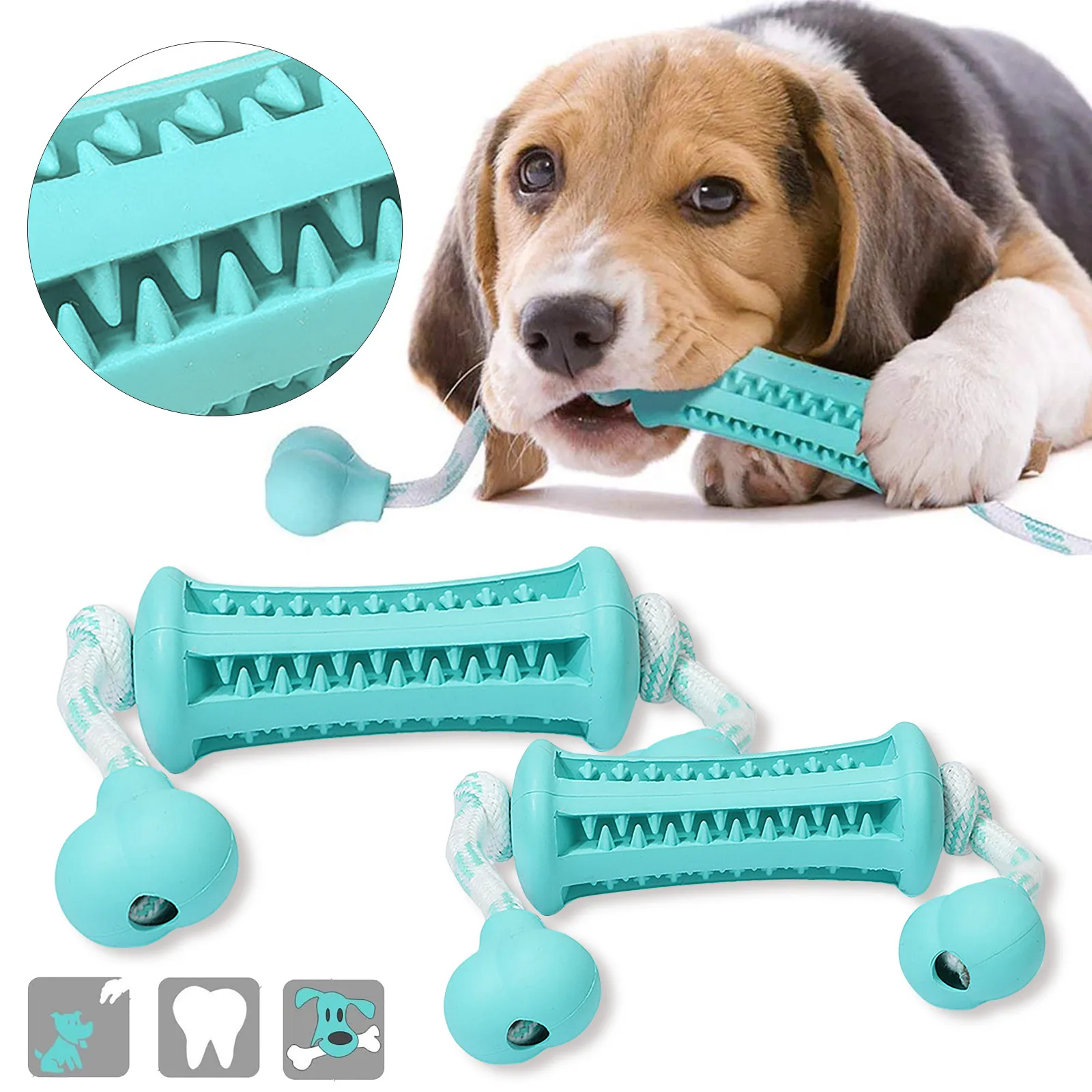 Dog Molar Toothbrush Toys Chew Cleaning Teeth Elasticity Soft Puppy Dental Care Extra-tough Pet Toy Supplies toys |