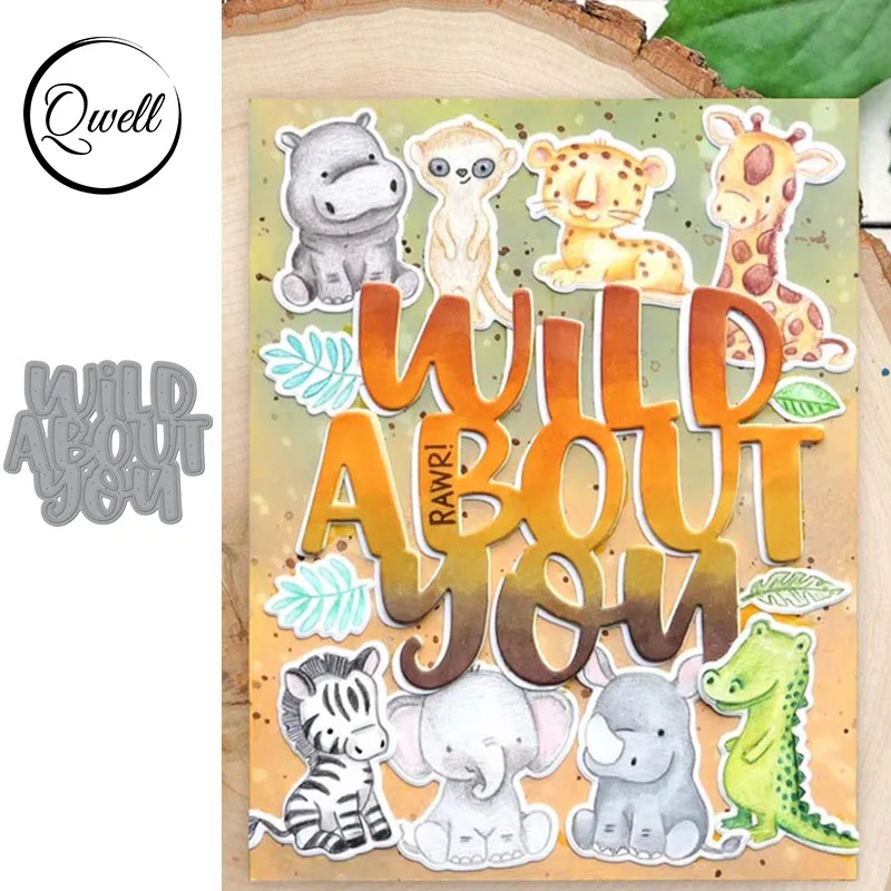 Металлические штампы QWELL Word Wild About You для скрапбукинга и изготовления карт | Отзывы и видеообзор