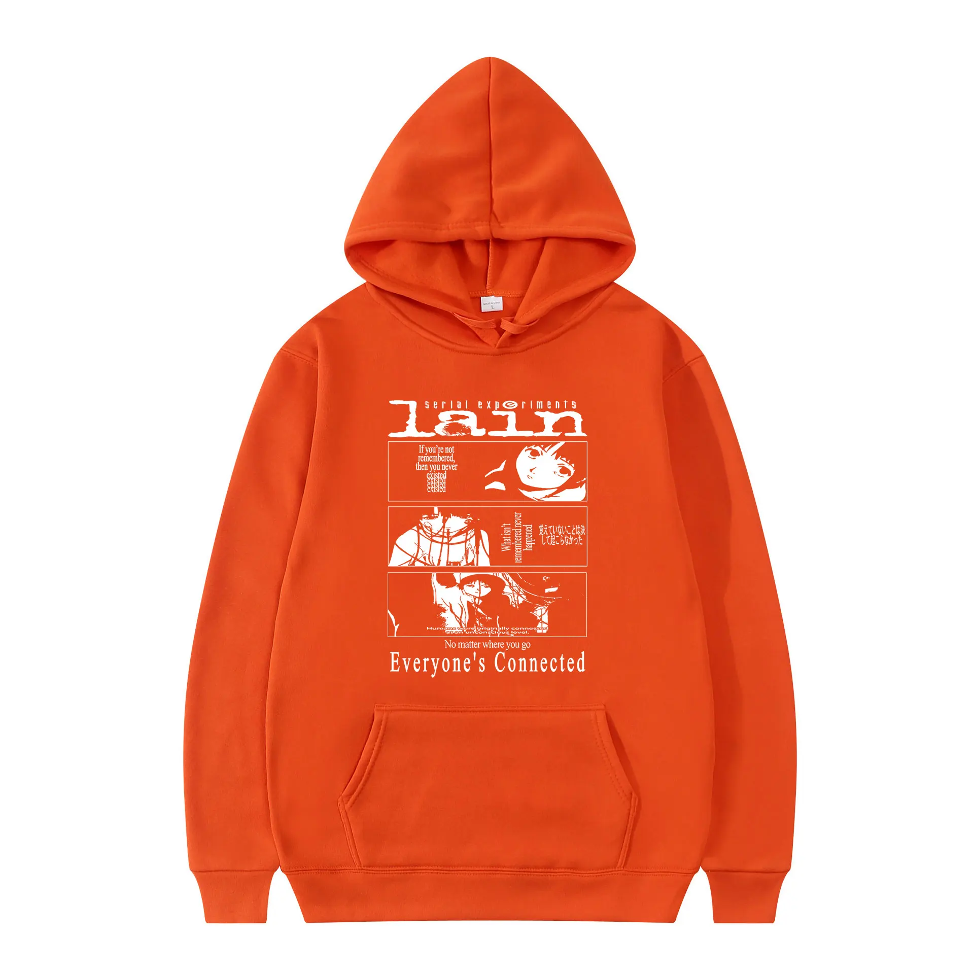 

2021 Hot Sale Fashion Hip-pop Wears Serial Experiments Lain Print Four Seasons Hoodie Popular Hoodies Unisex Clothes Cotton Tops