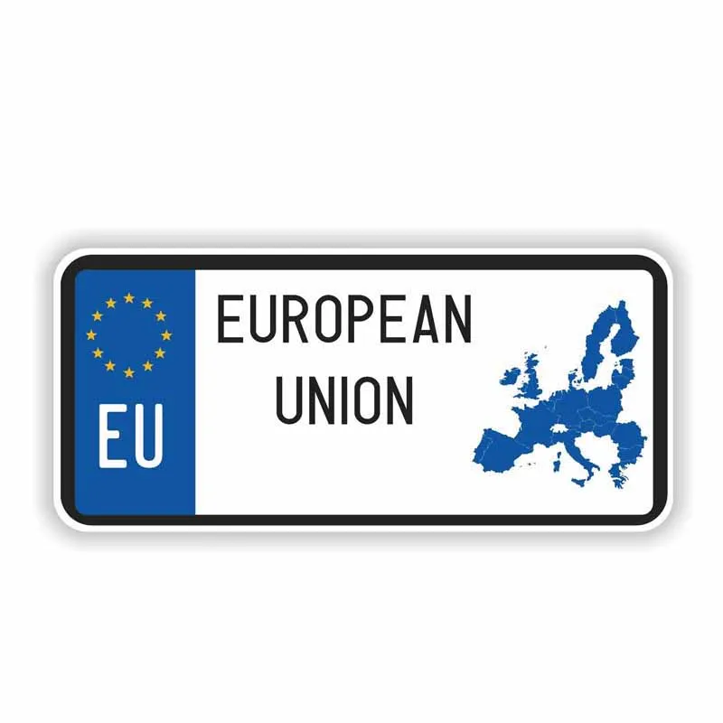 

Creative Car Sticker European Union Pvc 16cm X 7cm Car Styling Motorcycle Decorative Decal Jeep Wrangler Accessories