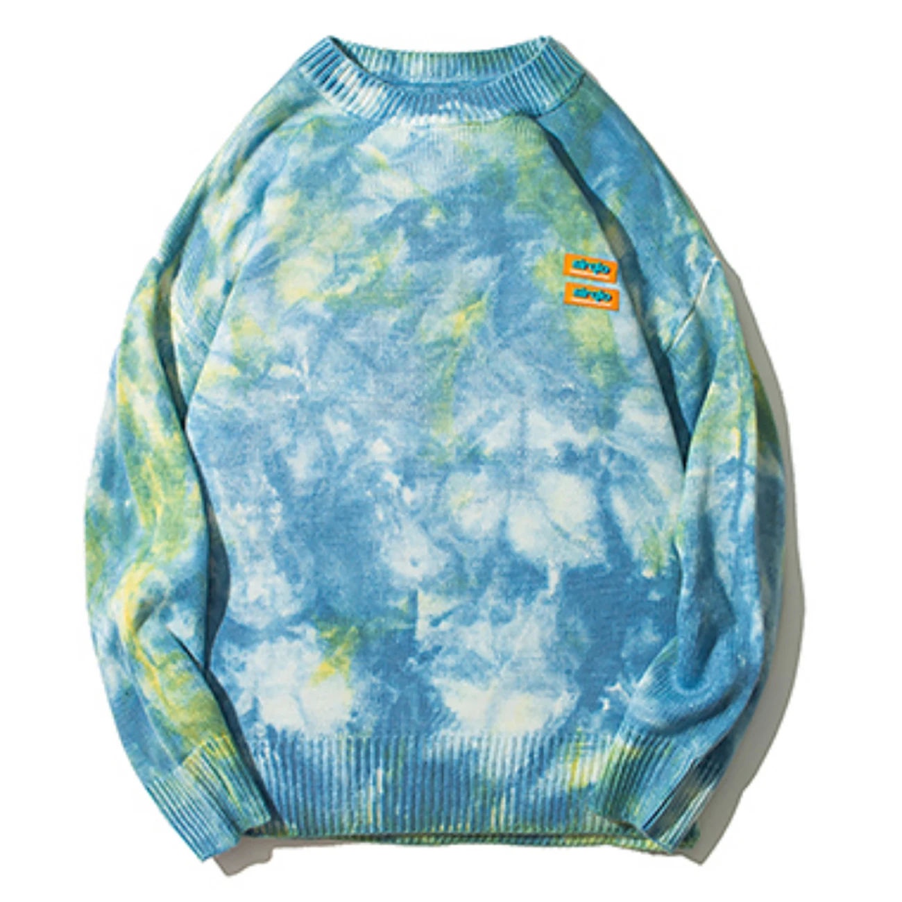 Tie Dye Streetwear Pullover Knitted Sweater 2020 Autumn Hip Hop Harajuku Male Casual Vintage Cotton Men Clothing | Мужская одежда