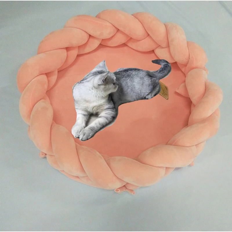 

Handmade Knit Bed Pet Dog Cat Nest Puppy Kitten Cave Basket Sleeping Bag Dogs Kennel Supplies Accessories Dropshipping