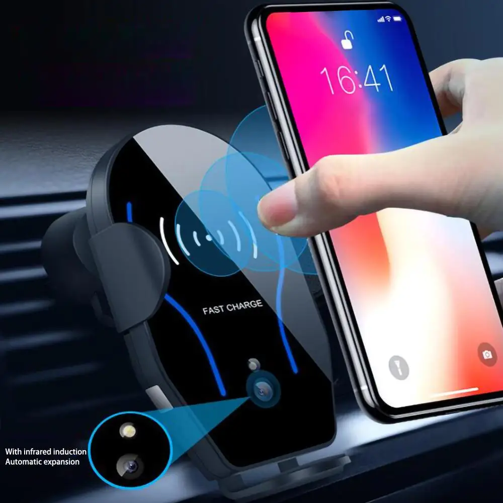 Автоматическая Гравитация Qi Беспроводное Автомобильное зарядное устройство