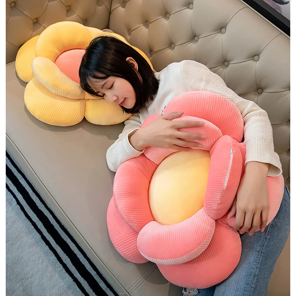 Precio Cojines Almohadones Decorativos De Flores Para Asiento De Sofá, Cojín Cómodo Para Silla, Cama De Perro, Almohada De Felpa, Cojín Suave Redondo