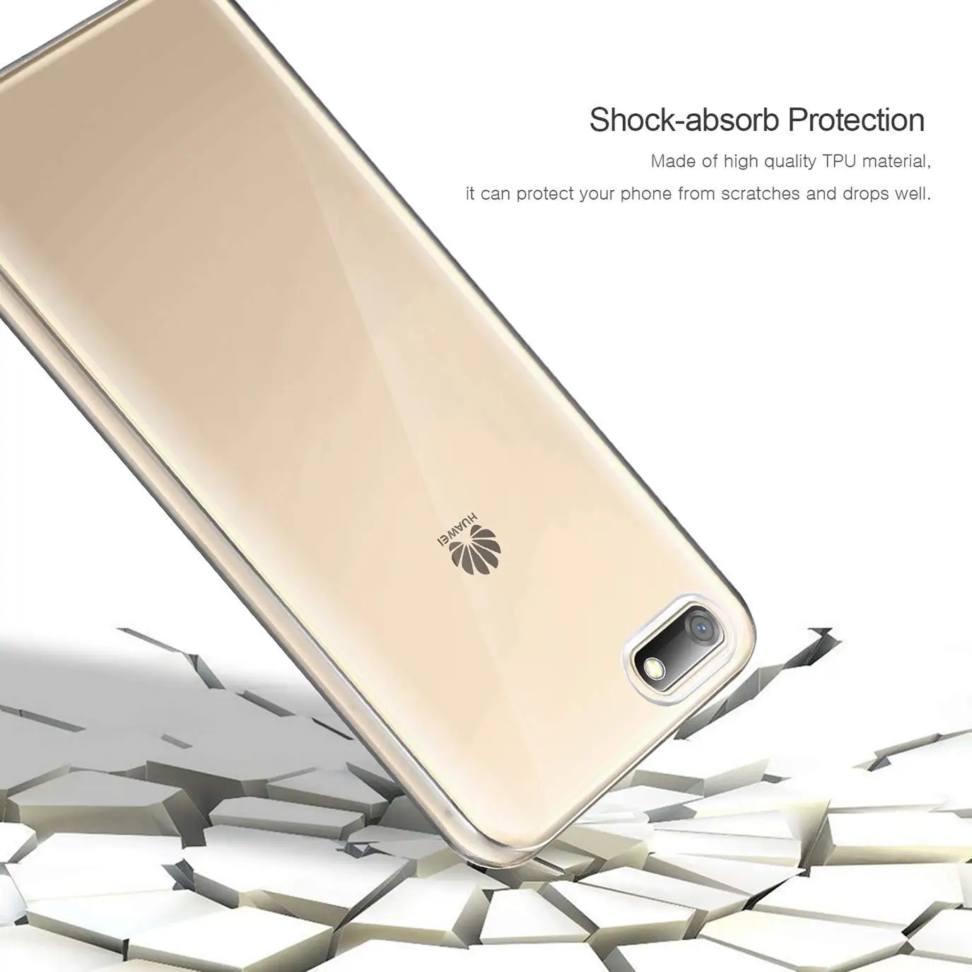 Чехол 360 градусов силиконовая Прозрачная чехол для Huawei Honor 7S DUA-AL00 DUA-TL00 жесткая