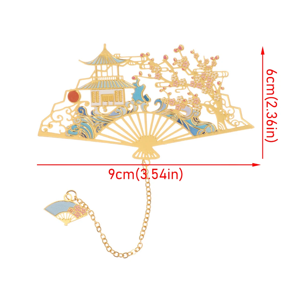 

Chinese Style Brass Bookmark Tassel Pendant Retro Book Clip Metal Pagination Mark Student Gift Stationery School Office Supplies