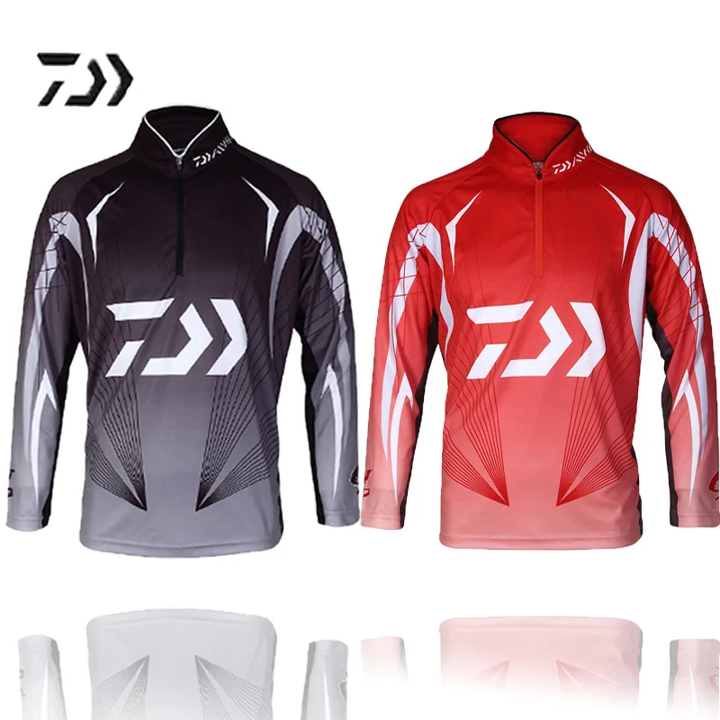Daiwa одежда для рыбалки дышащая быстросохнущая анти УФ Мужская с длинным рукавом
