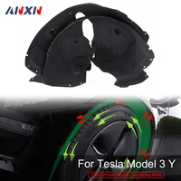 2 packs front wheel sound deadening mats for tesla model 3 y soundproof protective pad audio noise insulation dampening