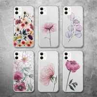 lovebay beautiful flower case for iphone 13 12 11 pro max xs max xr x 7 8 6 plus 5 5s se 2020 12 mini matte soft tpu clear cover