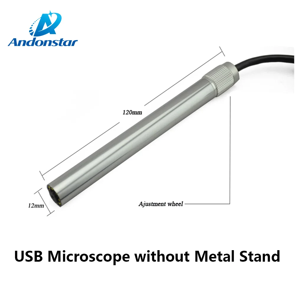 Цифровой микроскоп Andonstar с USB 2 МП диаметр 12 мм эндоскоп видеокамера 8