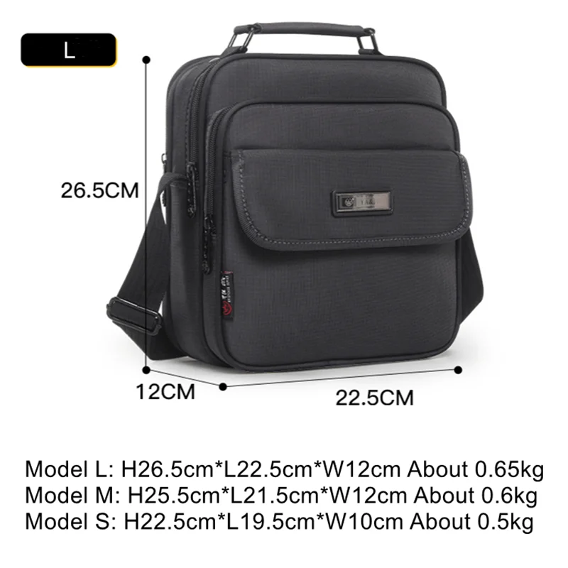 OYIXINGER Men's Briefcase Waterproof Oxford Cloth Crossbody Bag For Men High Quality Shoulder Bag Multi-pocket Casual Nylon Pack