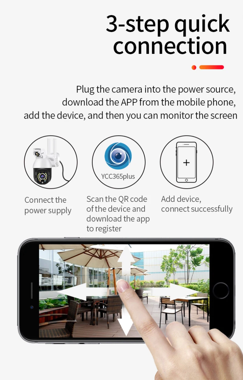 1080P WI FI PTZ IP Камера Беспроводной Двойной объектив CCTV Открытый безопасности Cam 29 шт