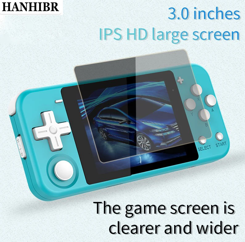 HANHIBR Q90 Open Dual System Handheld Retro Game Console 3 &quotHD IPS Screen Kids Gift 16 Simulator Support PS1 New 3D games |