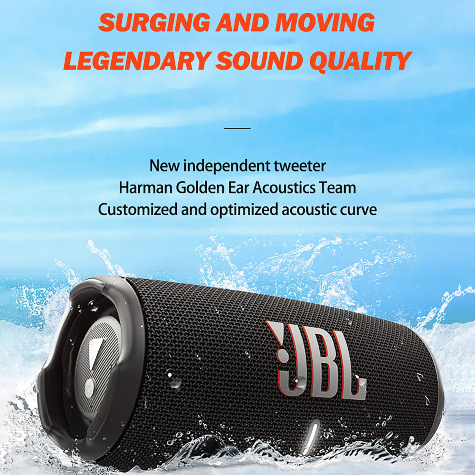 Портативный водонепроницаемый сабвуфер Jbl Charge 5 беспроводной Bluetooth 5.1 уличный для