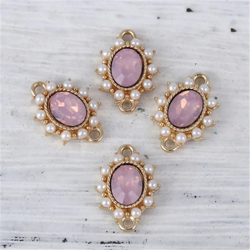 DoreenBeads цинковый сплав стиль королевского двора овальные золотые белые имитация