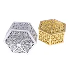 Портативная коробка для конфет, Европейский полый золотой и серебряный сундук с сокровищами, ювелирные изделия, кольцо, ожерелье, переносной чехол, органайзер, коробка для хранения