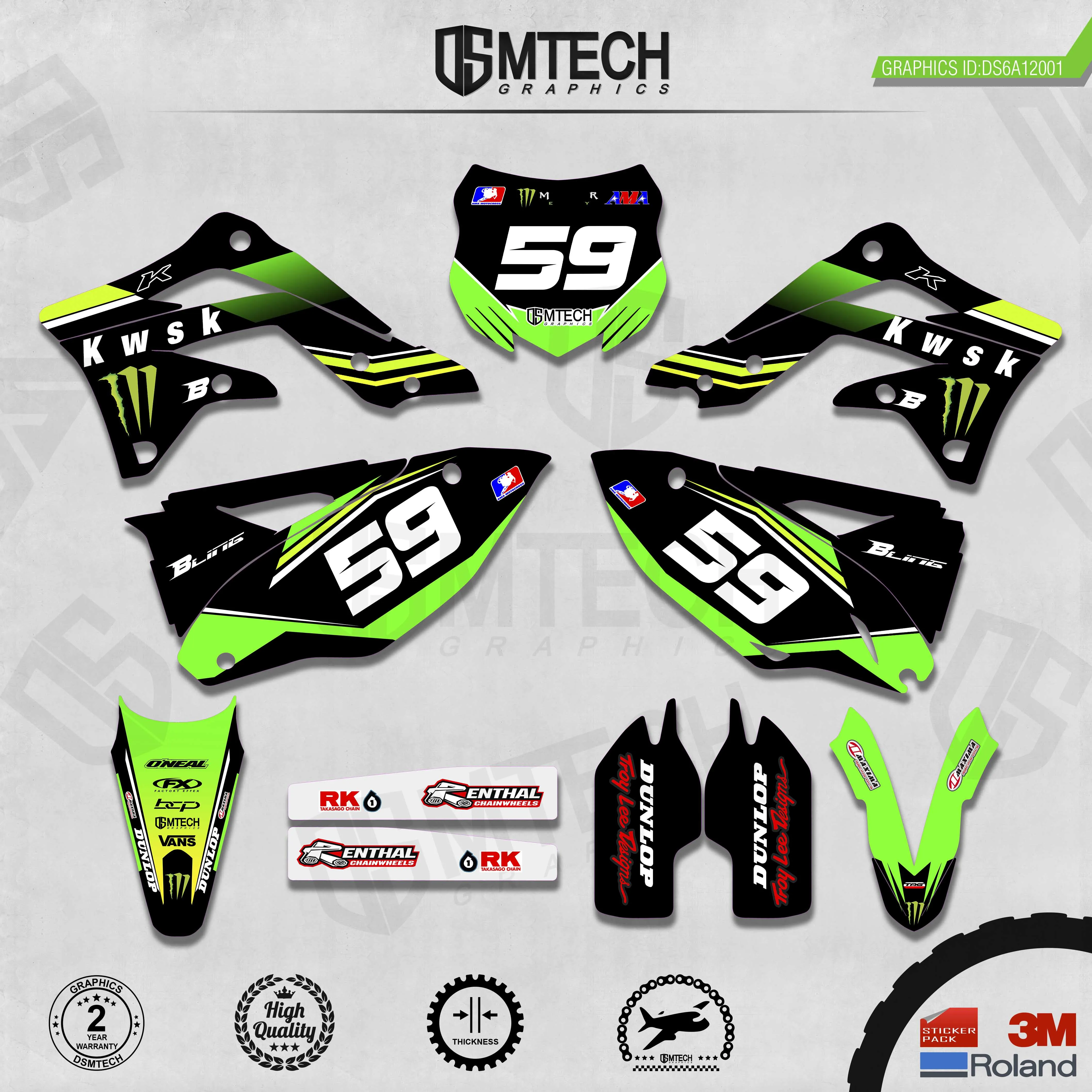 DSMTECH персонализированные графические фоны команды наклейки 3M пользовательские