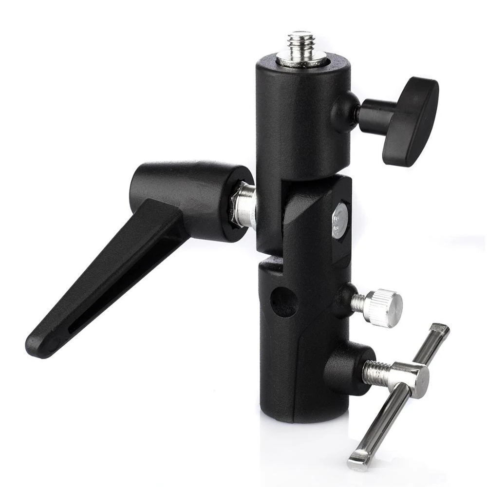 Foleto Flash Bracket Hot Shoe Umbrella Holder Light Stand Mount Adapter for Tripod photography light | Электроника