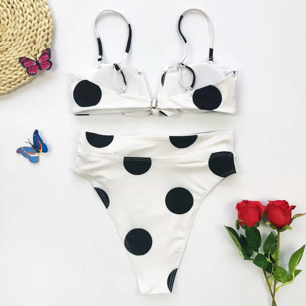 

t V-neck 2020 bikini push up SEXY swimsuit women Bow bikini set high waiswomen swimsuit Fashion Sexy swimwear women #