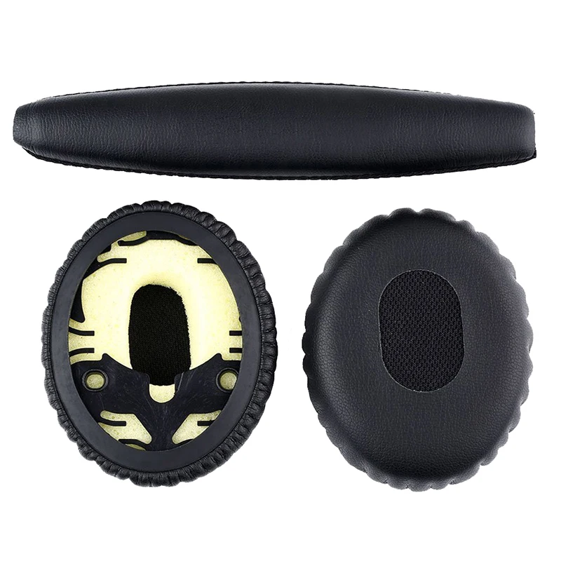 Пара черных амбушюр с накладкой на голову для наушников Bose QC3 Quiet комфорт 3 |