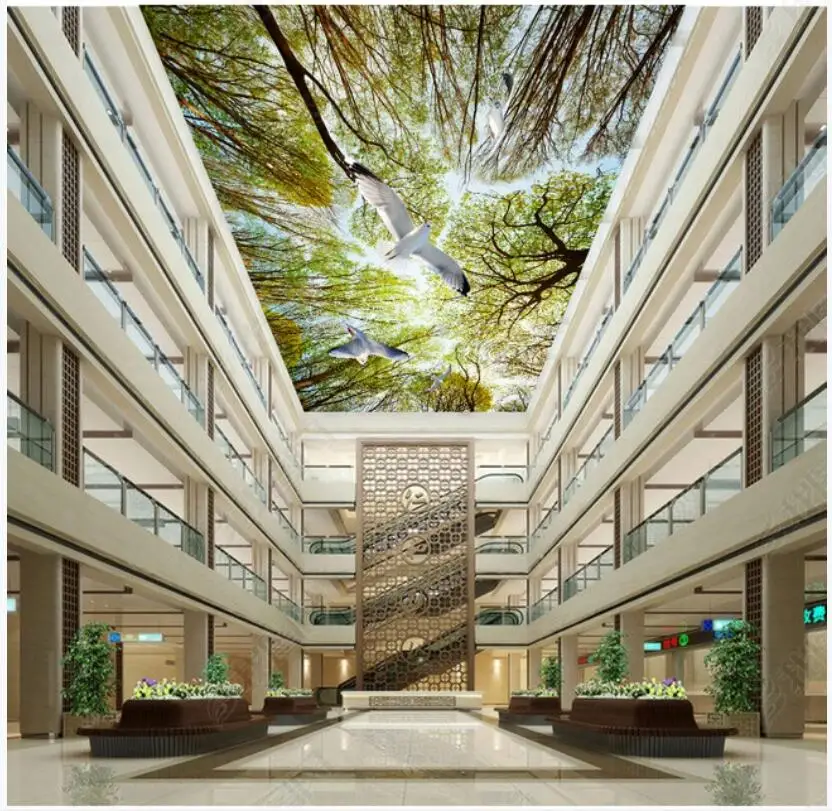 Пользовательские фото 3d потолочные обои с изображением фрески рождественской