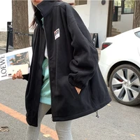 korean style loose trendy pajamas autumn and winter new fashion all match long sleeved cardigan stand up collar sweater