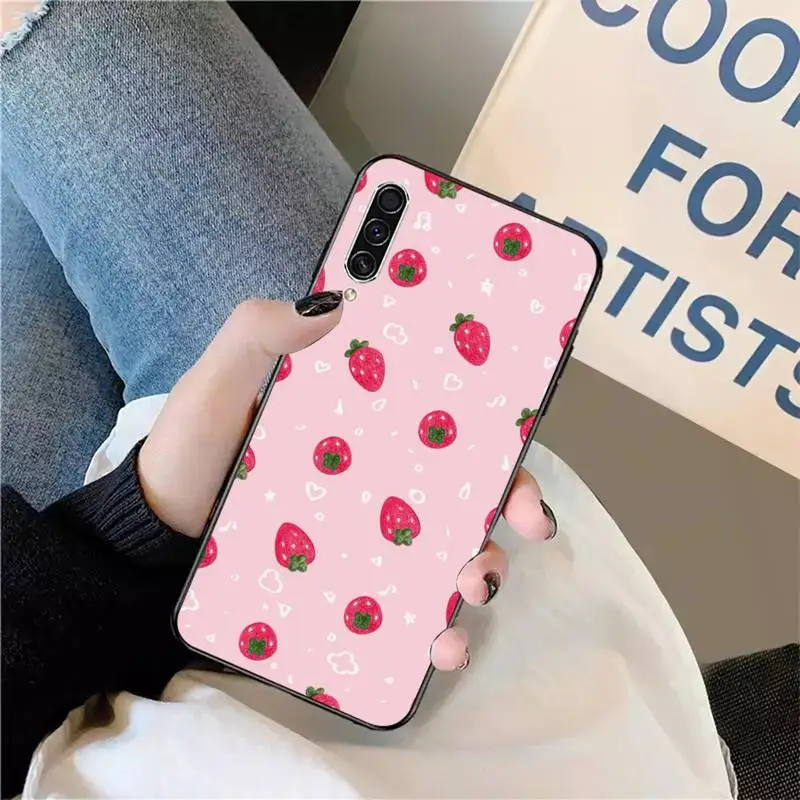 

Pink Cherries Cherry Strawberry Phone Cases For Samsung galaxy S 9 10 20 A 10 21 30 31 40 50 51 71 s note 20 j 4 2018 plus