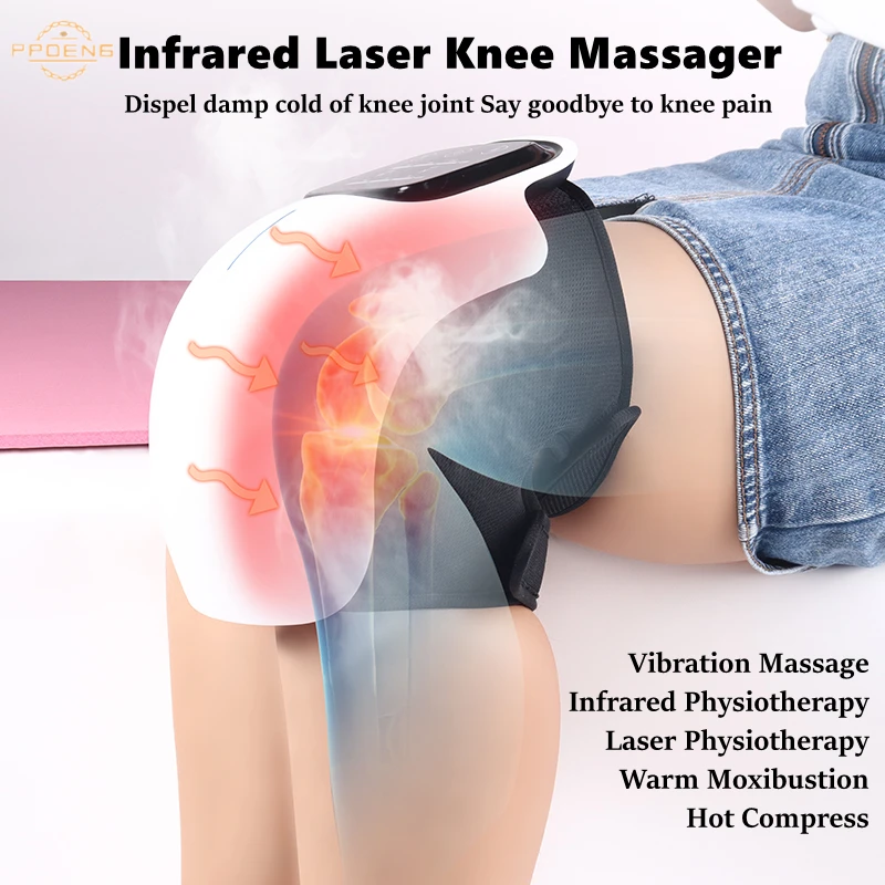 

Electric Knee Joint Massager LCD DisplayTouch Control Automatic Vibration Quick Heating Physiotherapy Pain Relief Rehabilitation