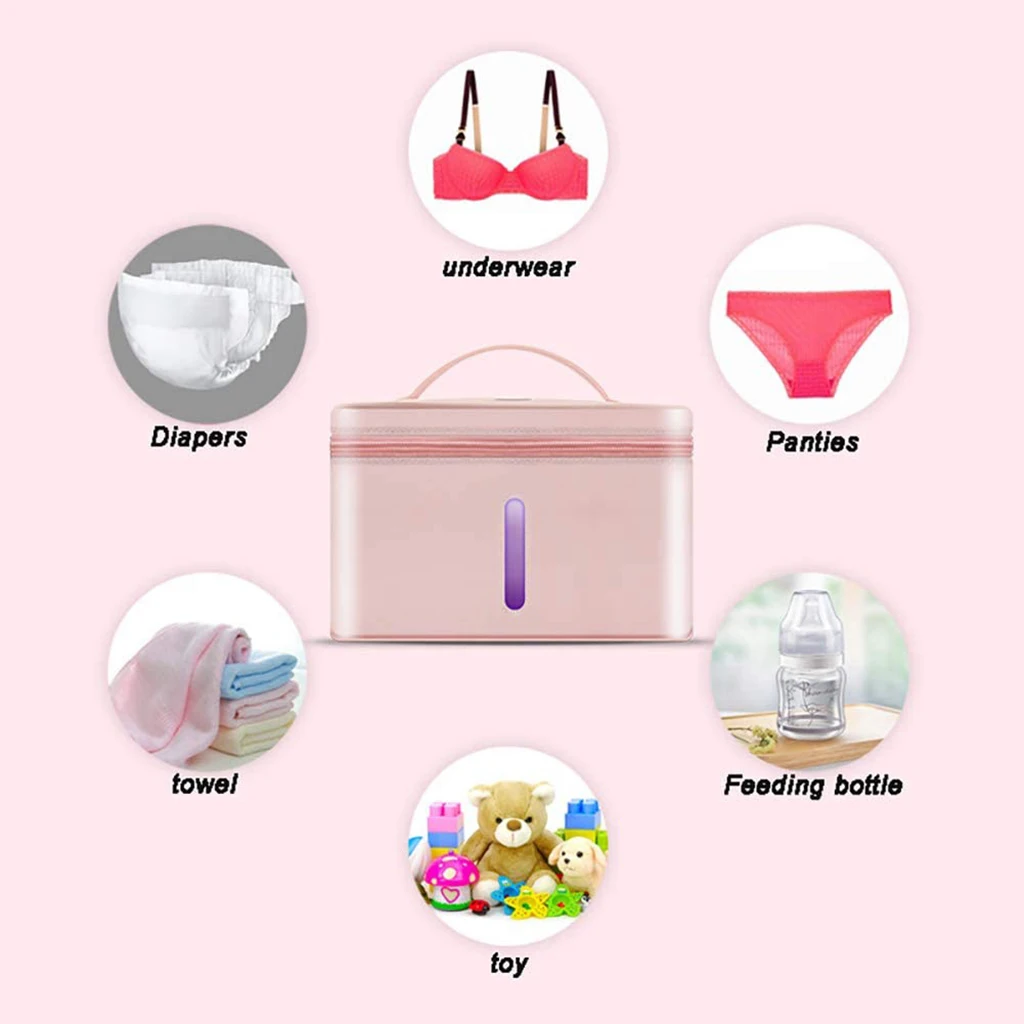 

Travel UV 12 LED Sanitizer Sanitizing Case Cleaner Bag Box USB Rechargeable