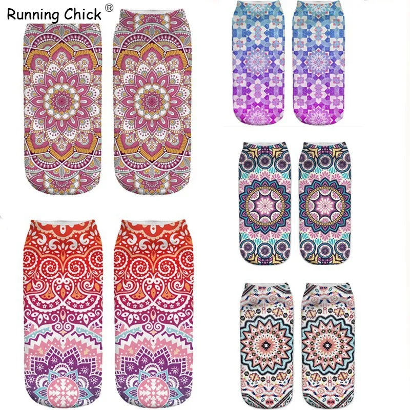 

RUNNING CHICK mandala print boy socks for children wholesales