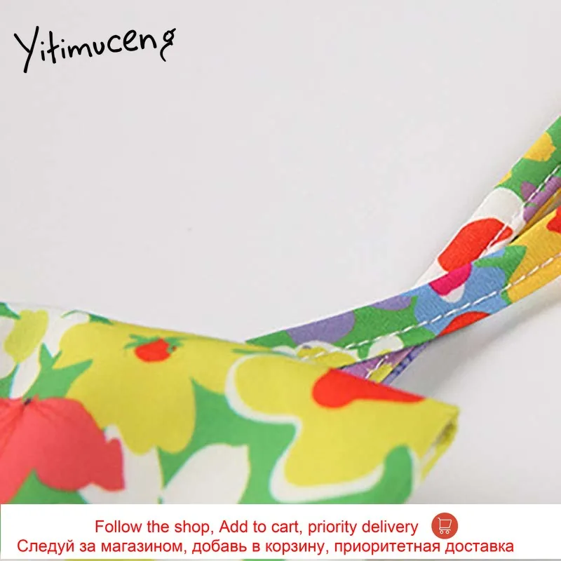 

Yitimuceng Big Bow Print Crop Tops Women Backless Strapless Sexy Cami Korean Fashion Spaghetti Strap Tank Top 2021 Summer New