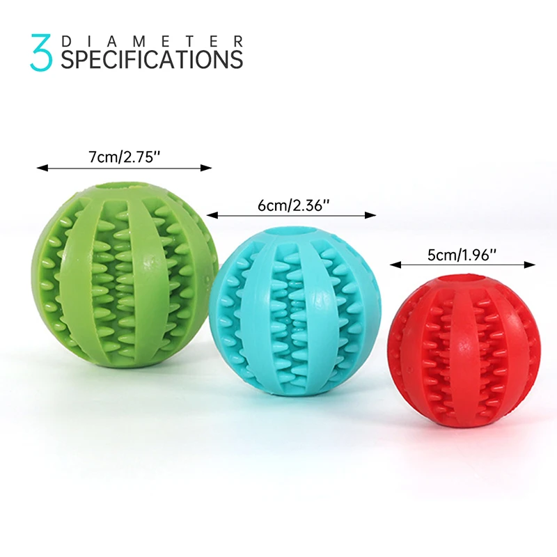 

Pet Dog Toy Interactive Rubber Ball Pet Dog Cat Puppy Chew Toys Ball Tooth Clean Rubber Ball Toys for Dogs Treats Food Dispenser