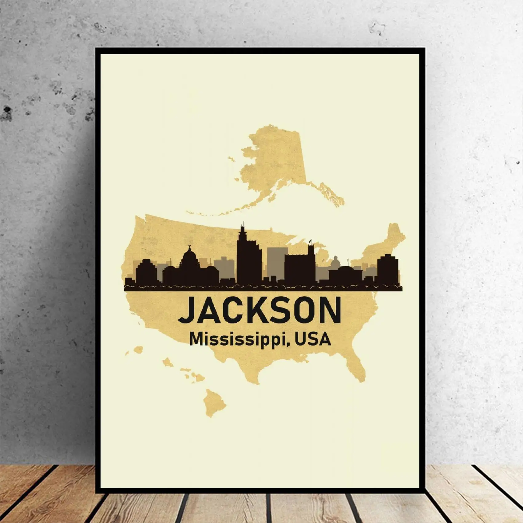 Jackson USA холст печать стеновое искусство постер картина современная спальня