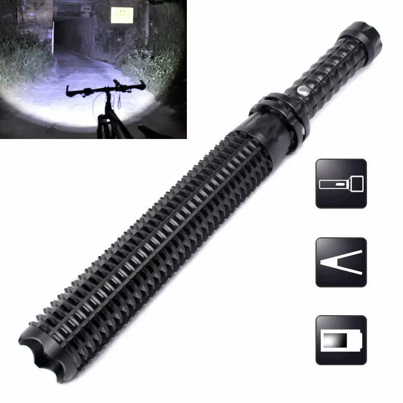 Camping Powerful Baseball Bat Mace Shaped LED Flashlight For Security And Self Defense Ultra Bright Baton Torch Ass Kicker | Спорт и