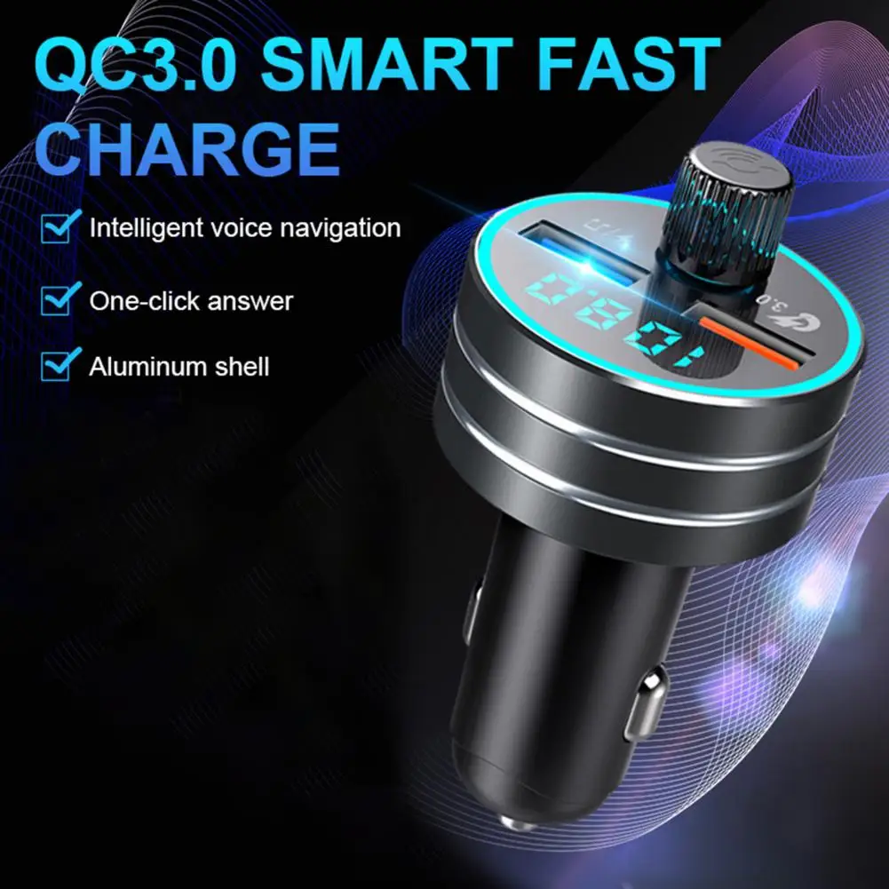 FM-передатчик C1/D5 Bluetooth 5 0 автоматическое быстрое зарядное устройство из