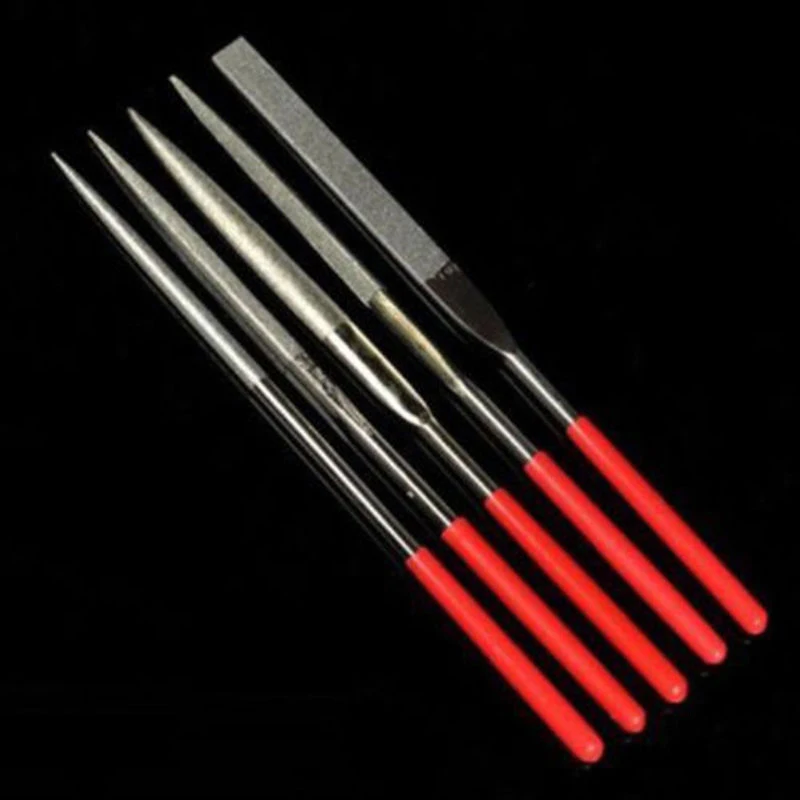 

5Pcs Metal Needle Files Set Carving Jeweler Diamond Metal Glass Stone Wood Craft Tool Widely Used In Deburring Fixing 14*0.3cm
