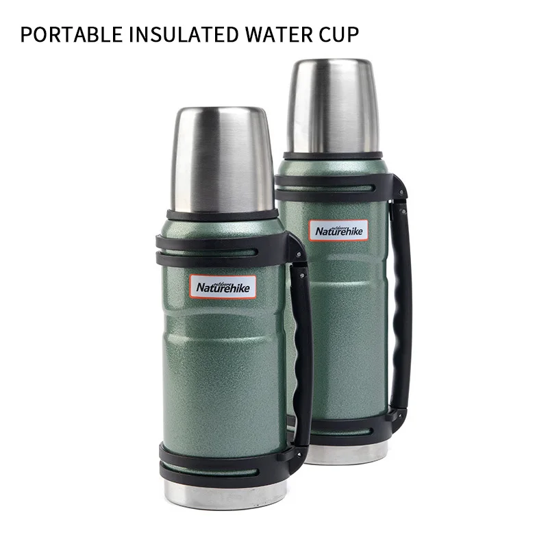 Термос из нержавеющей стали высокой емкости 1 л модная повседневная уличная