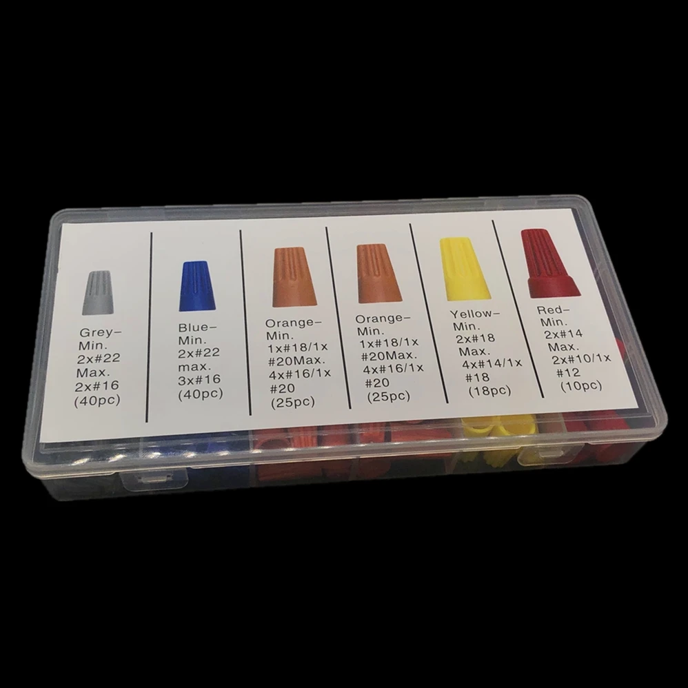 158 шт./корт. Коннекторы для электрических проводов Ассорти коннекторов витых