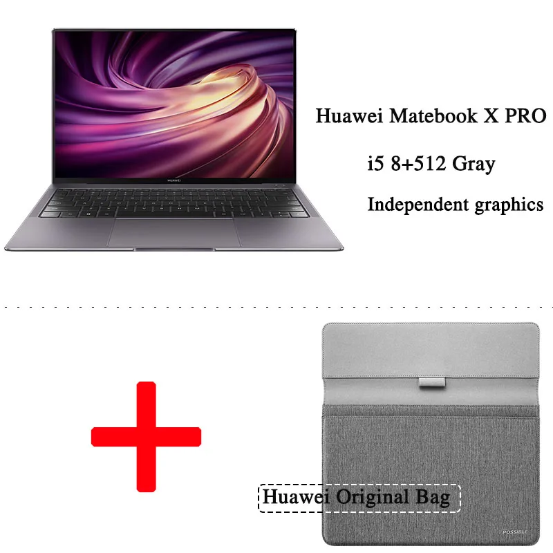 Подлинная Windows HUAWEI MateBook X Pro 13," экран ноутбука 8-поколения Intel I5-8265U cpu 8 Гб ram 512 ГБ SSD Ультратонкий ПК - Цвет: i5 8G 512G Gray MX B