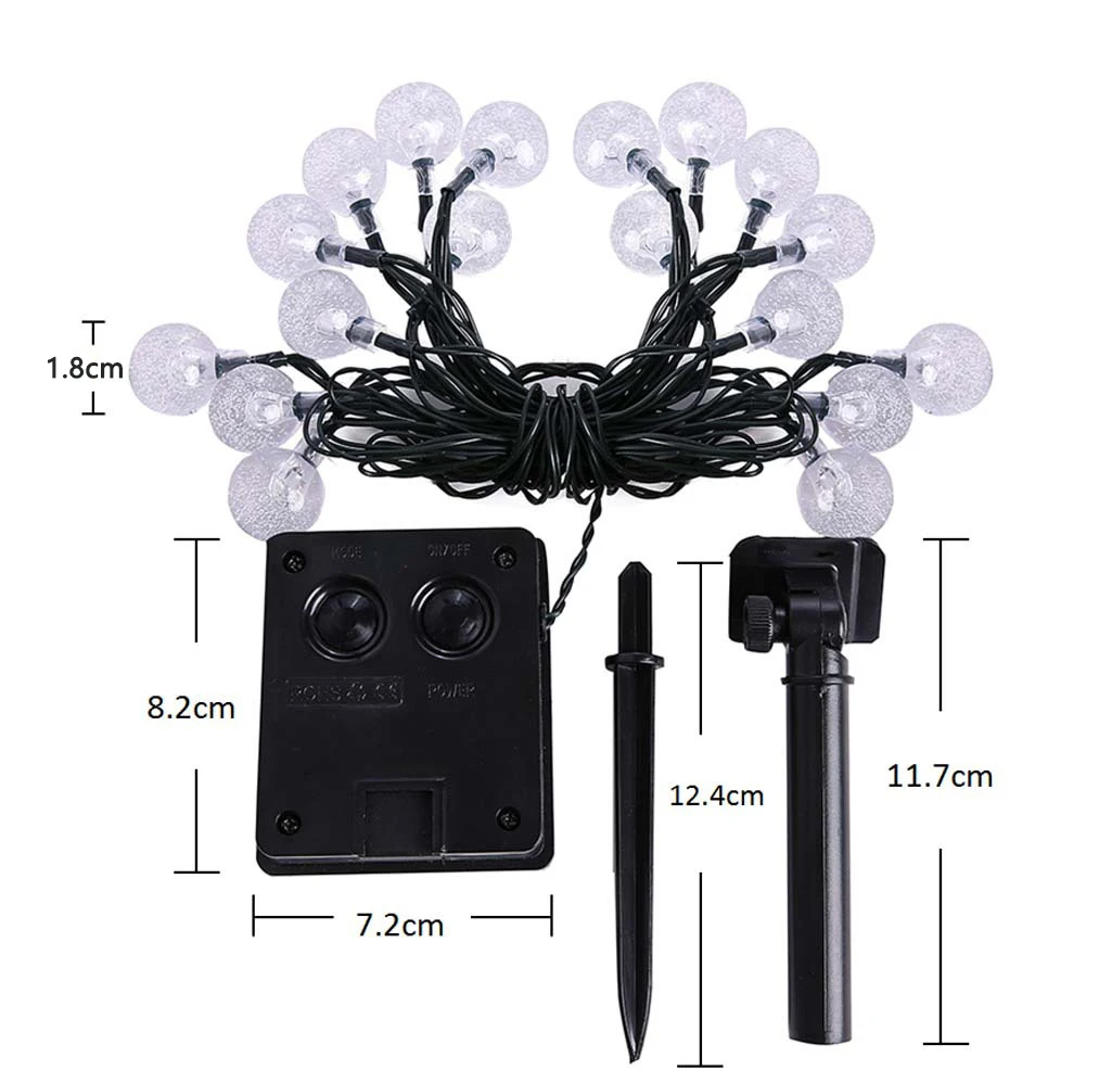 Солнечные гирлянды хрустальный шар глобус водонепроницаемый наружное украшение