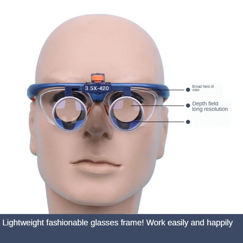 値段 2方向スパイラルヘッド付き2.5x医療用外科用双眼拡大鏡,取り外し可能なフレーム付きポータブル拡大鏡