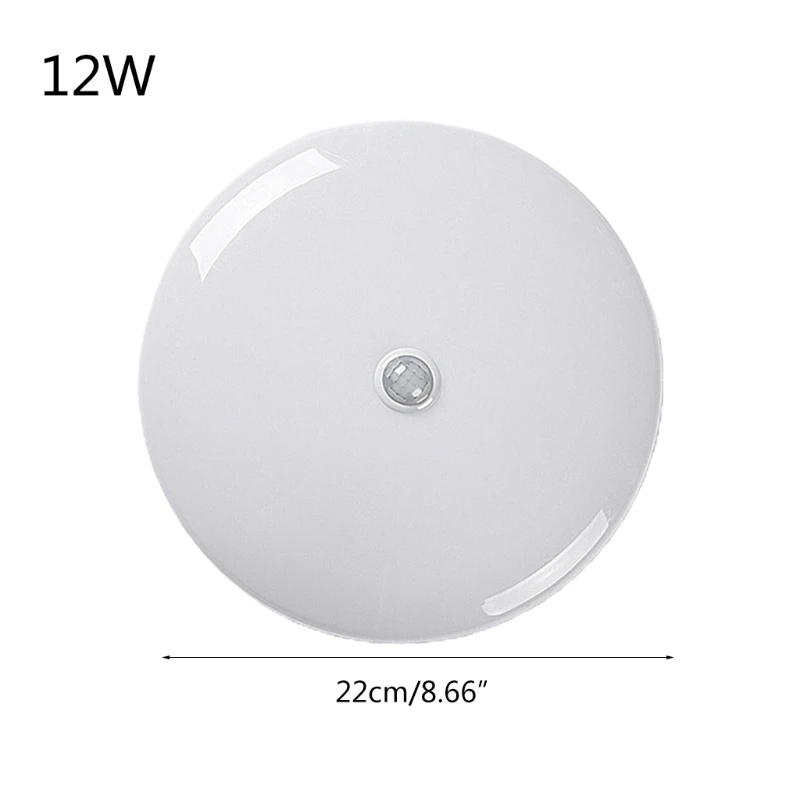

Round Motion Sensor LED Ceiling Light 12W /18W Induction Lamp Home Fixture Balcony Aisle Staircase Corridor