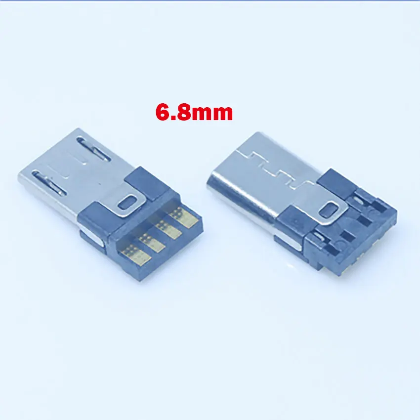 Фото 10 шт. 2-контактный/4-контактный разъем Micro USB, штекер, разъем порта, Концевая заглушка, штекеры для Samsung, Huawei, сделай сам №4