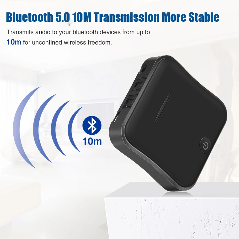 Bluetooth-совместимый аудиопередатчик 5 0 приемник 600 мАч Aptx HD адаптер оптический Toslink/3